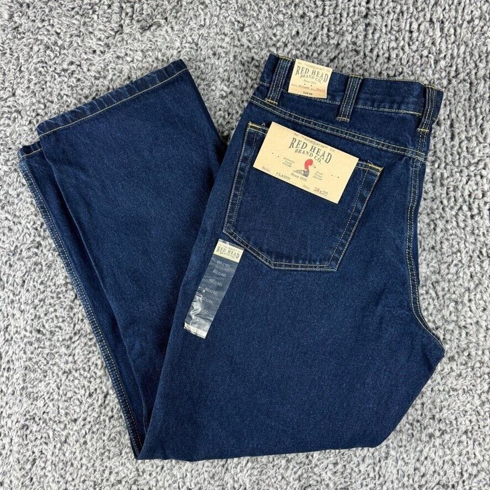 Red Head Jeans Mens 38x32 Blue Denim Classic Fit Straight Leg Cotton NWT